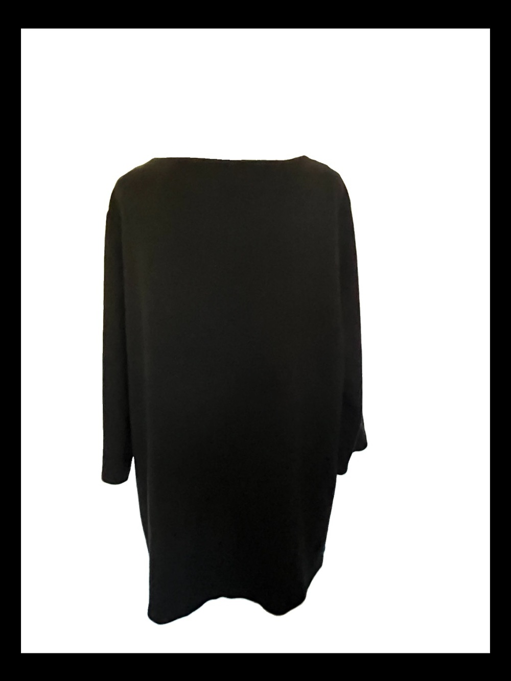 Quacker Factory Black 3/4 Sleeve Tunic Top Embroidered Embellished 1X - Picture 4 of 5